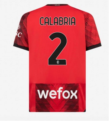 AC Milan Davide Calabria #2 Replika Hjemmebanetrøje 2023-24 Kortærmet